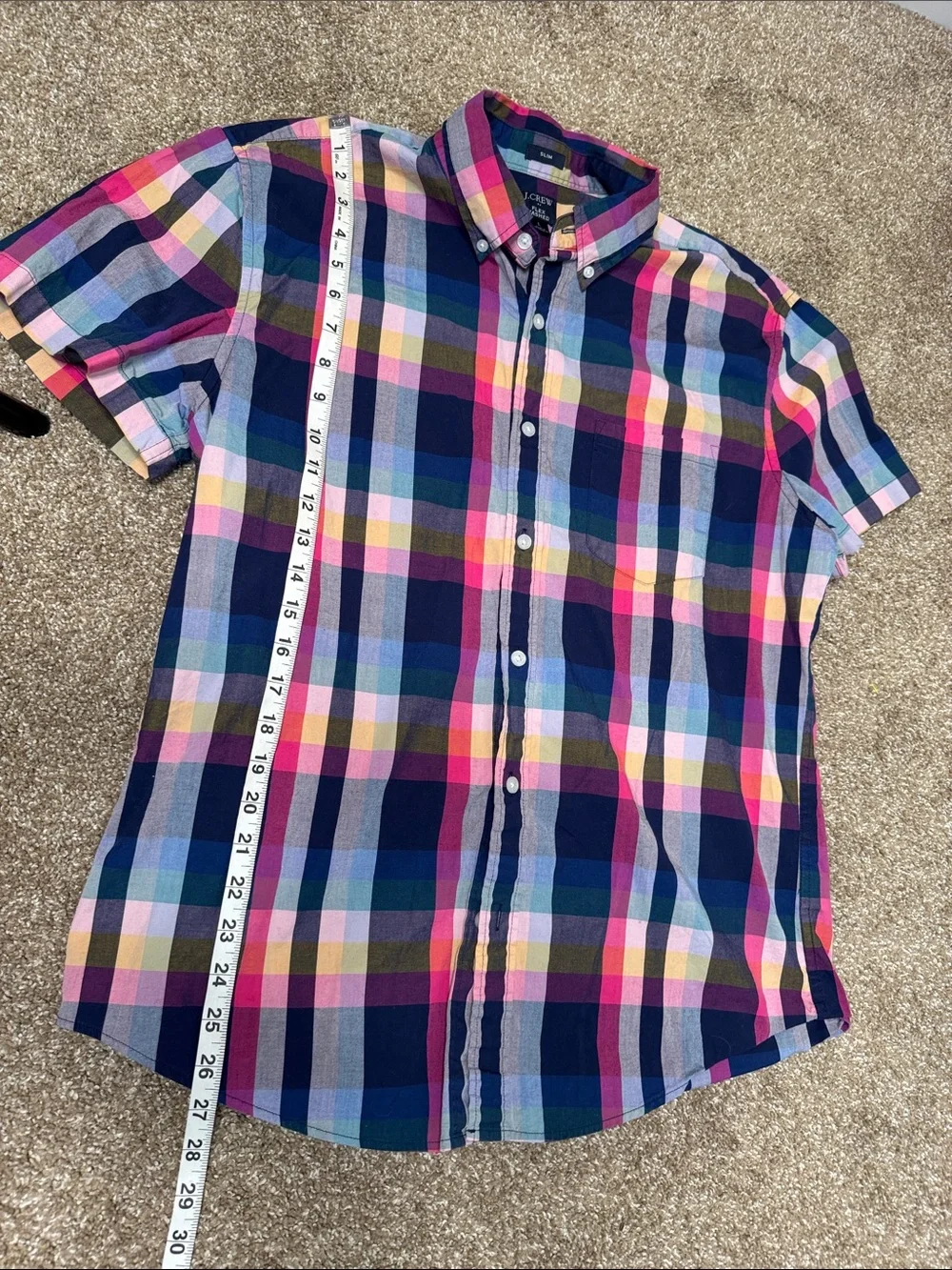 J. Crew colorful plaid